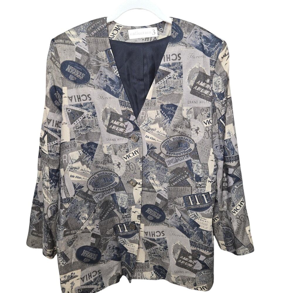 Collection 3 Custom Made Zita Blazer Womens 16X Joan Harrison Jacket